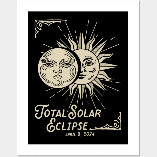 Total Solar Eclipse 2024 Wall Art by notsleepyart